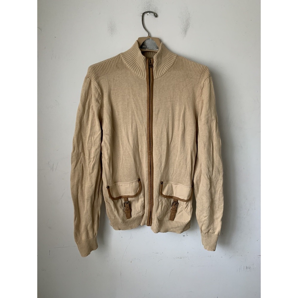 LRL Ralph Lauren‎ Mens Cardigan XL Beige Old Money Preppy Quiet Luxury Knit Dad